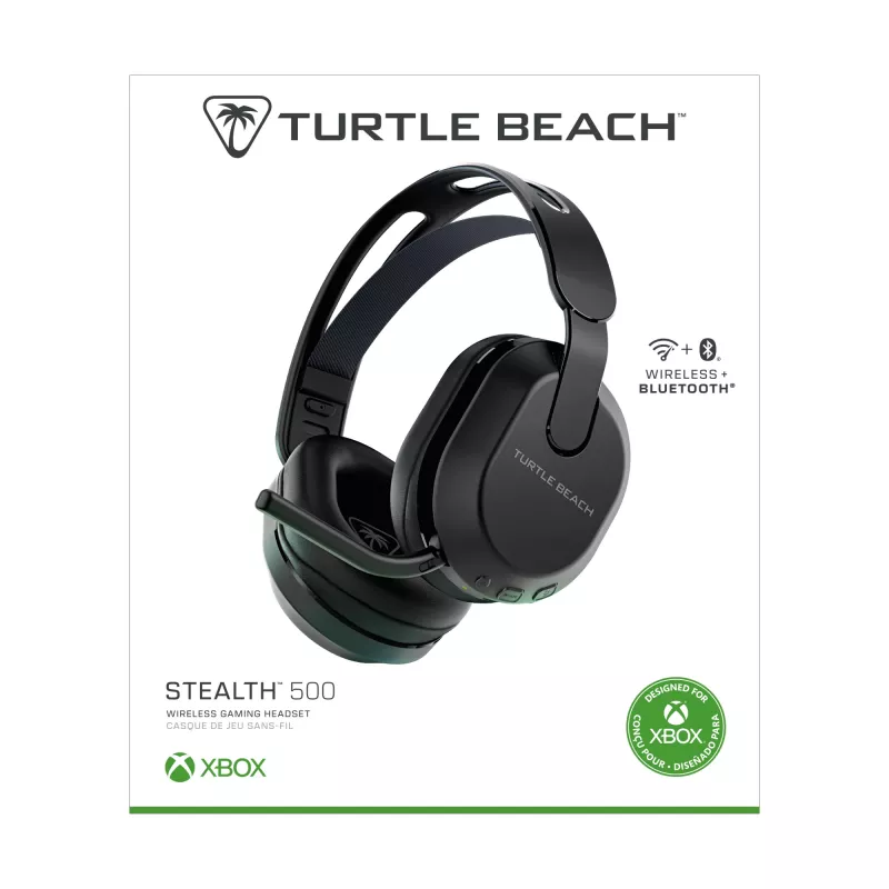 Turtle Beach Stealth 500 must Xboxi juhtmevaba mängupeakomplekt kuni 40-tunnise akuga Xbox Series X/S, Xbox One jaoks ning Bluetoothi kaudu arvuti ja mobiilseadmete jaoks