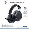 Turtle Beach Stealth 700 must PlayStation juhtmevaba mänguripeakomplekt, aku kestvusega kuni 80 tundi, Bluetooth, kaks saatjat ja 60 mm kõlarid PS5, PS4, arvuti ja mobiilseadmete jaoks