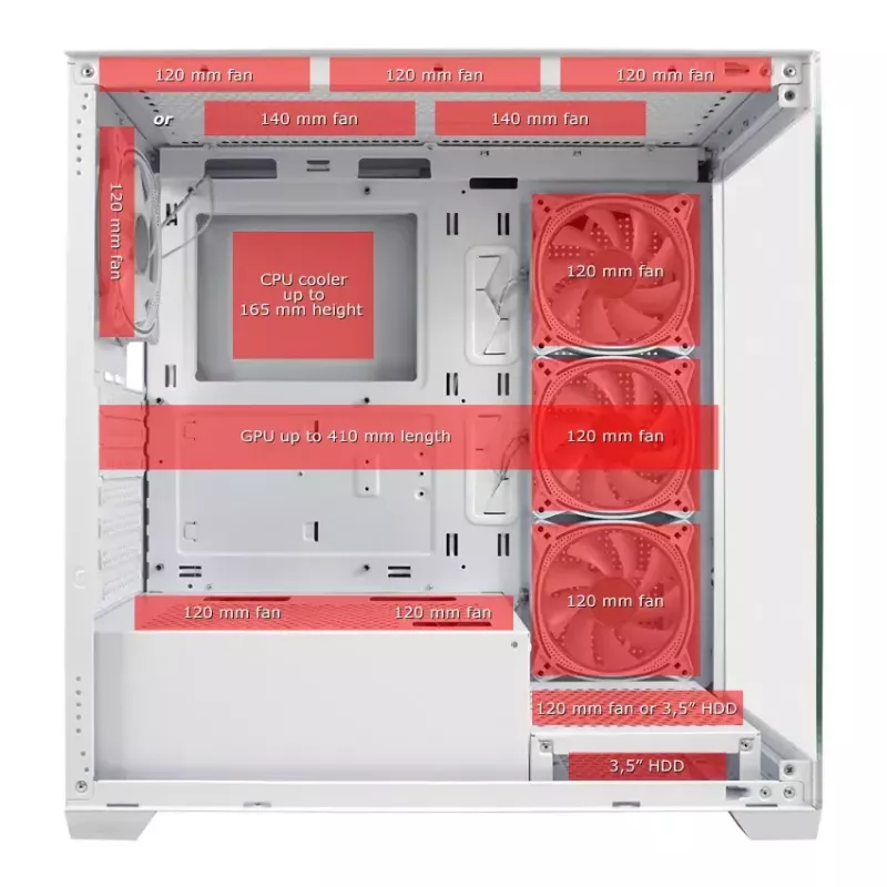 PC Case LC-Power LC-715W-ON Midi Tower Valge