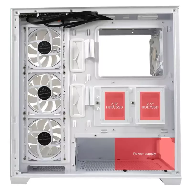 PC Case LC-Power LC-715W-ON Midi Tower Valge