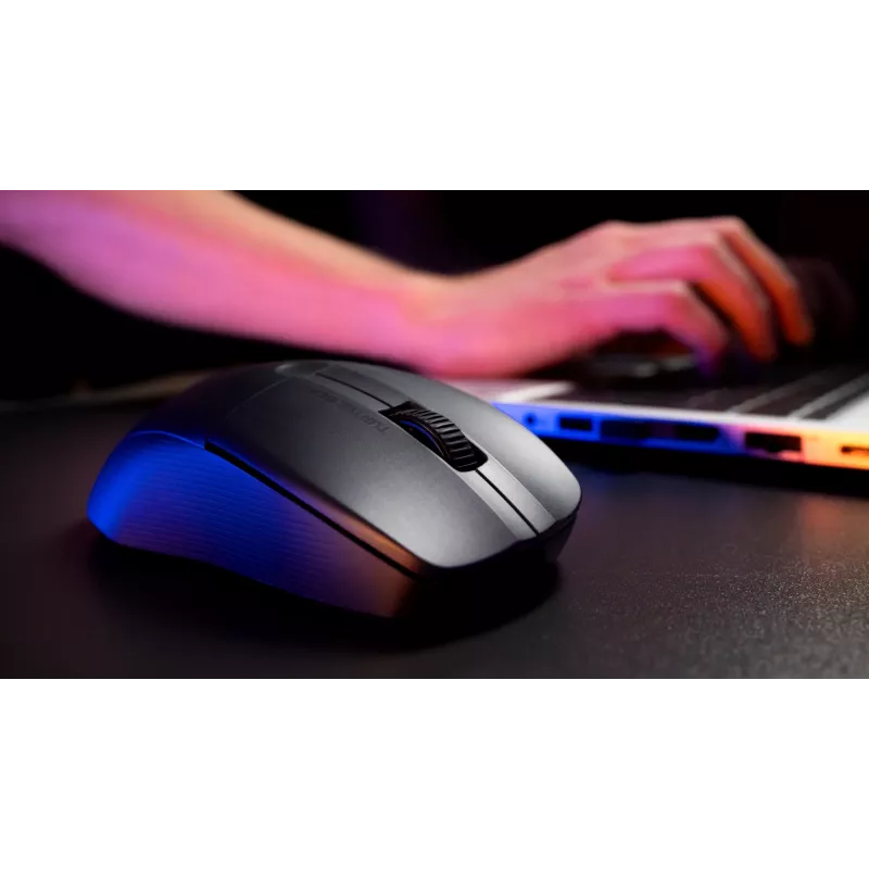 Turtle Beach Pure Air Must – ülikerge juhtmevaba ergonoomiline RGB-mänguhiir, 26K DPI optiline sensor, 125h aku, RGB-valgustus