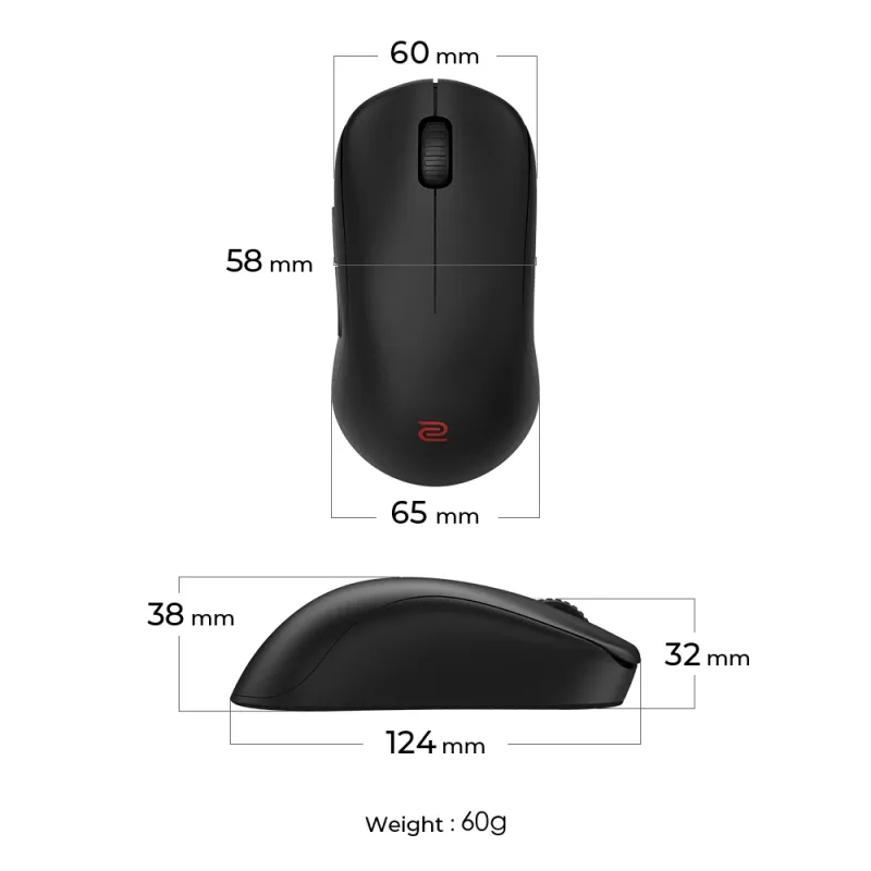 ZOWIE U2 hiir Gaming mõlemakäeline RF Wireless Optical 3200 DPI