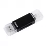 Hama Basic USB 2.0 OTG kaardilugeja, SD/microSD, must