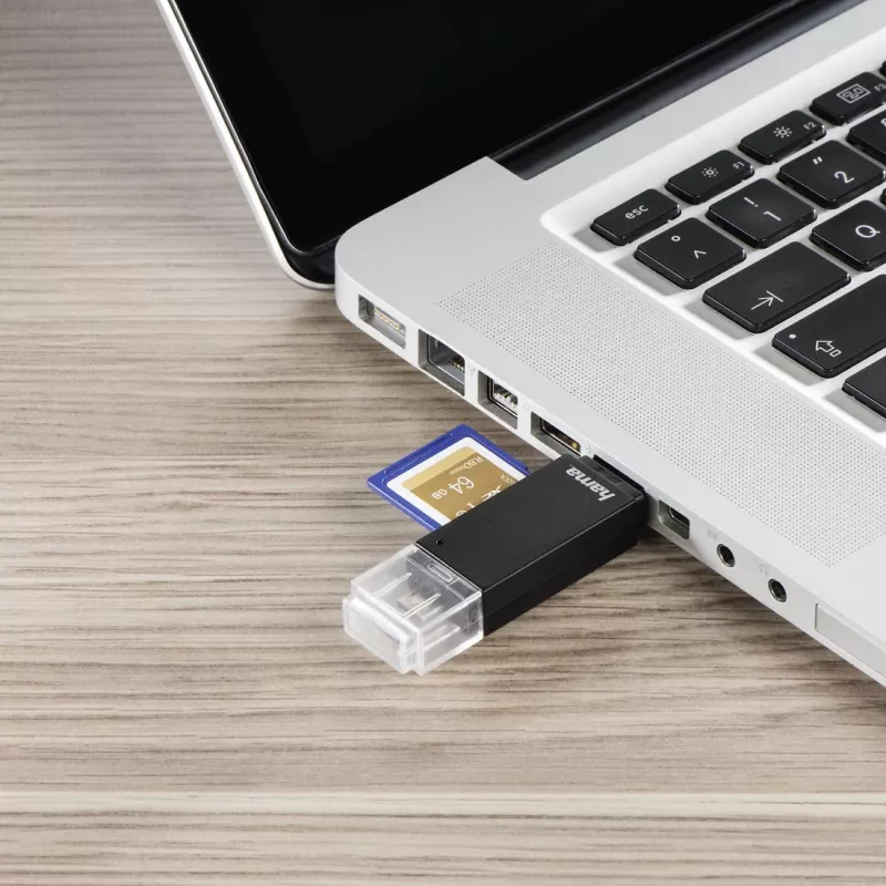 Hama Basic USB 2.0 OTG kaardilugeja, SD/microSD, must