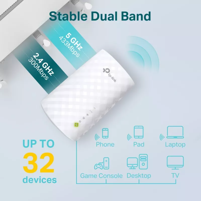 Võrgurepiiter TP-Link AC750 Wi-Fi levi laiendaja