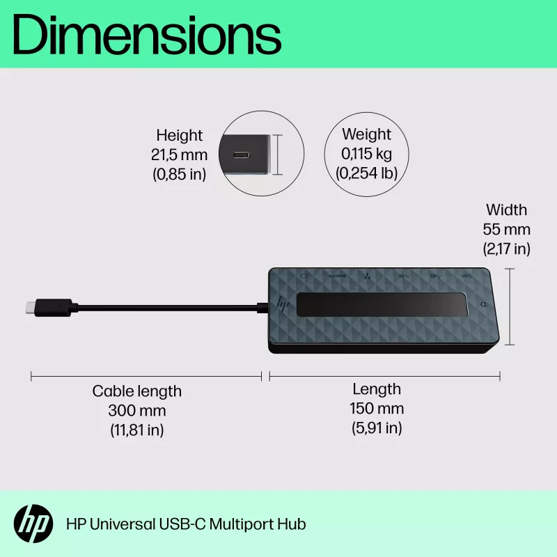 HP universaalne USB-C mitmepordiline jaotur
