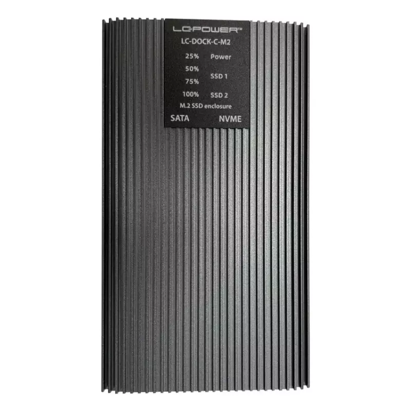 SSD-korpus LC-Power LC-DOCK-C-M2 2 M.2 draivi 10 Gbit/s antratsiit