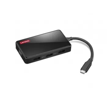 Lenovo GX91M73945 juhtmega USB 3.2 Gen 1 USB-C sülearvuti dokk, must, 4K Ultra HD