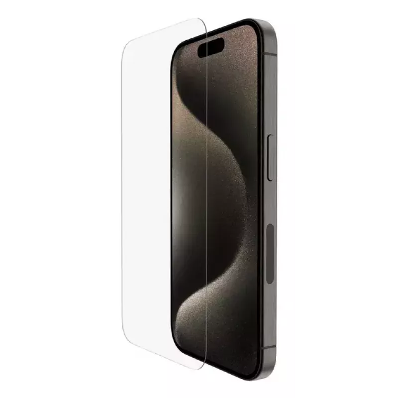 Ekraanikaitse Belkin ScreenForce iPhone 16 Pro jaoks antibakteriaalne löögi- ja kriimustuskindel