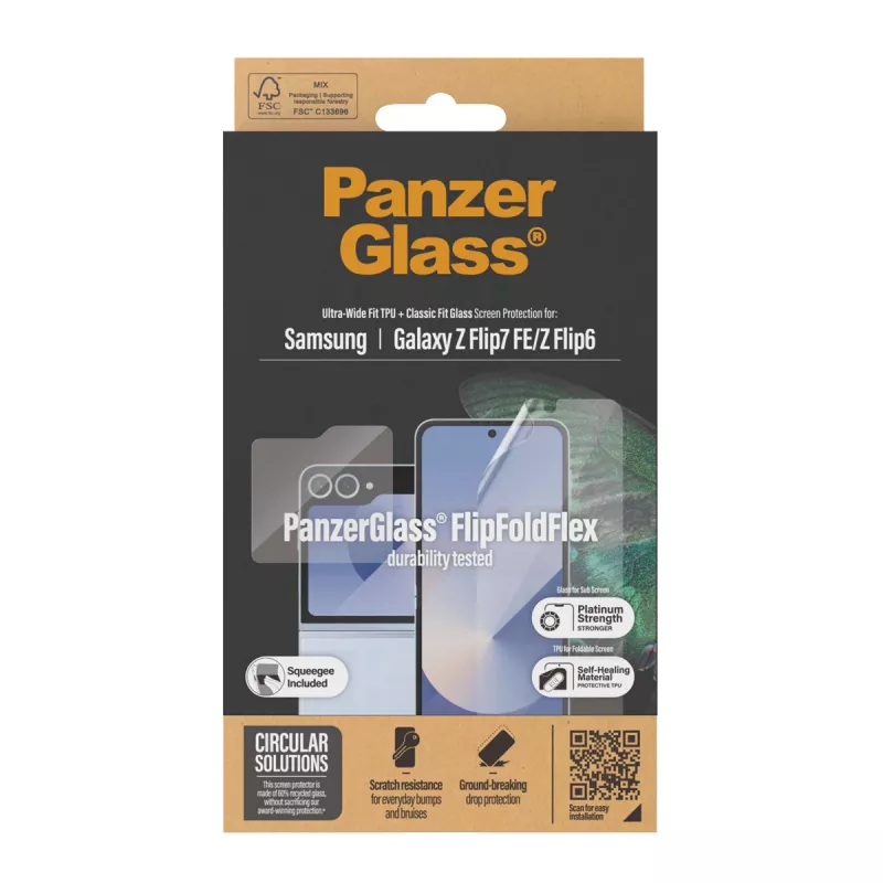 PanzerGlass ® ekraanikaitse Samsung Galaxy Z Flip7 FE | Flip6 | Klaas ja kile