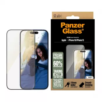 EyeCare ekraanikaitse PanzerGlass iPhone '24 6.1 tolli | Ultra-Wide Fit