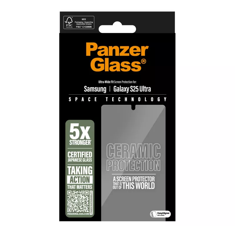 PanzerGlass ® Keraamiline ekraanikaitse Samsung Galaxy S25 Ultra | Ultra-lai sobivus EasyAligneriga