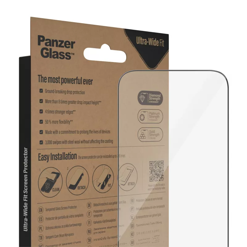 Ekraanikaitse PanzerGlass Apple iPhone 14 Pro ülilai sobivusega kriimustus- ja löögikindel