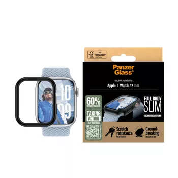 Ekraanikaitse PanzerGlass Snappie Full Body õhuke Must Apple Watch Series 10 42mm