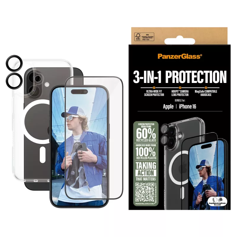 3-in-1 kaitsekomplekt PanzerGlass iPhone '24 6.1 tolli