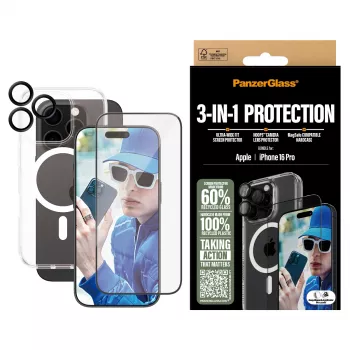 3-in-1 kaitsekomplekt PanzerGlass iPhone '24 6.3 tolline Pro