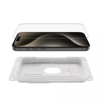 Ekraanikaitse Belkin ScreenForce iPhone 15 Pro jaoks löögi- ja kriimustuskindel