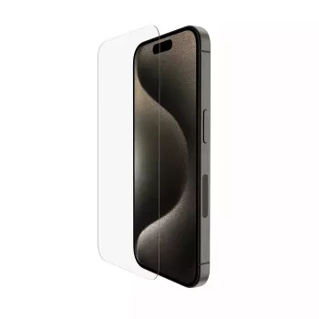 Ekraanikaitse Belkin ScreenForce iPhone 15 Pro jaoks löögi- ja kriimustuskindel