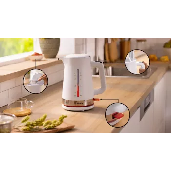 Bosch TWK4M221 elektriline veekeetja 1.7 L 2400 W valge
