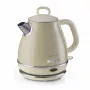 Ariete 2868 Vintage 1 L disainiga elektriline veekeetja roostevabast terasest tõmmistele, teele ja taimsetele jookidele, automaatne väljalülitussüsteem, ergonoomiline käepide, 1 liiter, 1600 W, helebeež