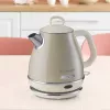 Ariete 2868 Vintage 1 L disainiga elektriline veekeetja roostevabast terasest tõmmistele, teele ja taimsetele jookidele, automaatne väljalülitussüsteem, ergonoomiline käepide, 1 liiter, 1600 W, helebeež