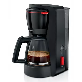 Drip coffee maker Bosch TKA3M133, 1.4 L water tank, 15-cup capacity, Must