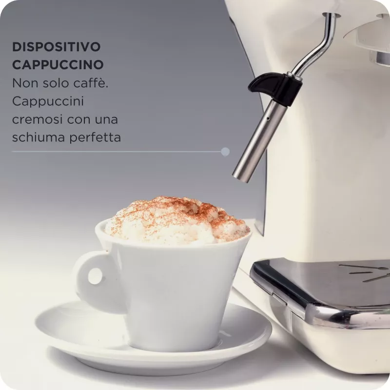 Ariete 1389 Vintage Espressomasin - Espressomasin jahvatatud kohvi või ESE-padade jaoks, pastellsinises värvitoonis