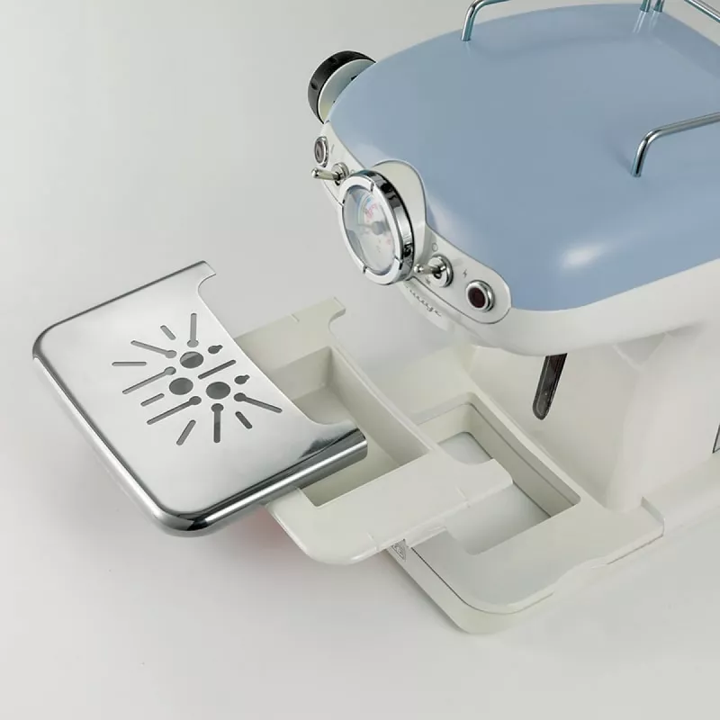 Ariete 1389 Vintage Espressomasin - Espressomasin jahvatatud kohvi või ESE-padade jaoks, pastellsinises värvitoonis