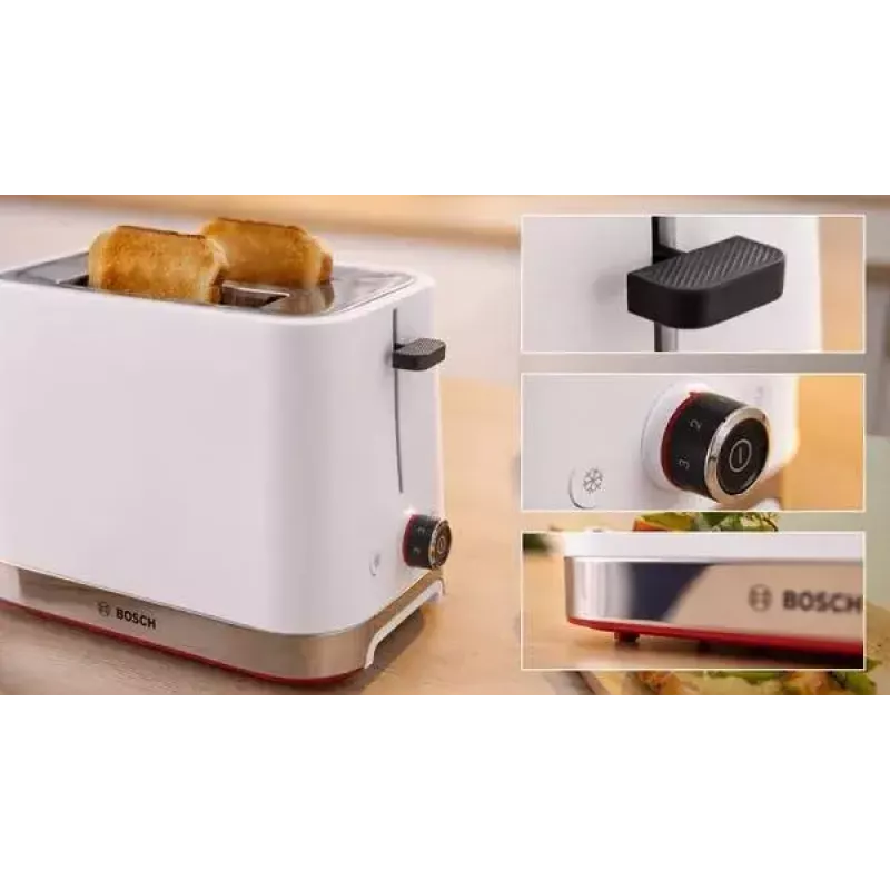 Röster Bosch TAT4M221 2 viilu 950 W Valge Roostevaba teras