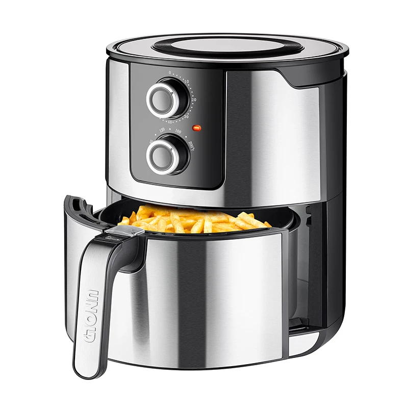 Unold 58655 õhufritüür Double 5 L 1400 W Kuumõhufritüür Must, Roostevaba teras