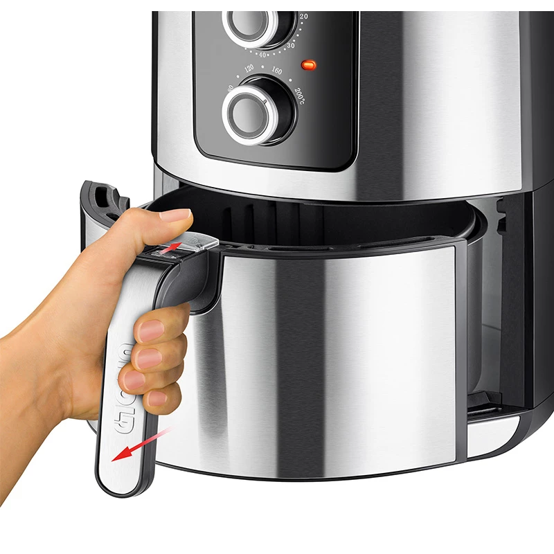 Unold 58655 õhufritüür Double 5 L 1400 W Kuumõhufritüür Must, Roostevaba teras