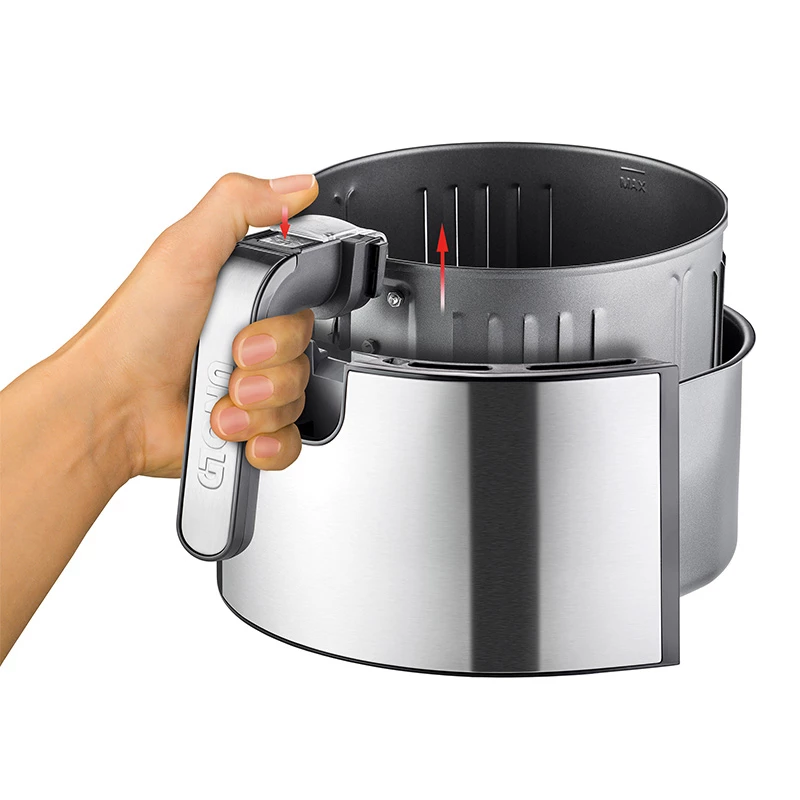 Unold 58655 õhufritüür Double 5 L 1400 W Kuumõhufritüür Must, Roostevaba teras