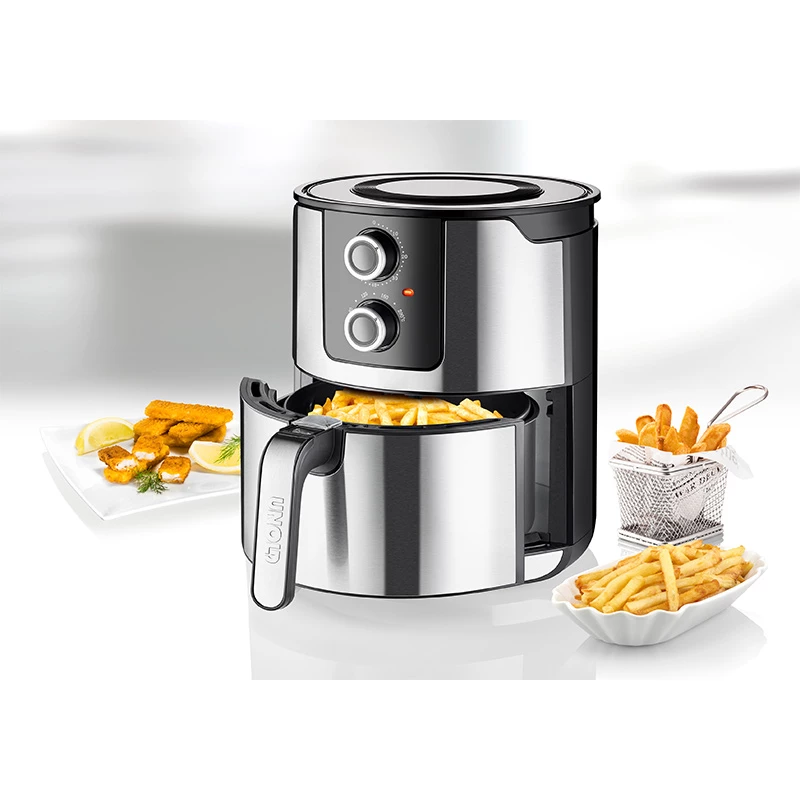 Unold 58655 õhufritüür Double 5 L 1400 W Kuumõhufritüür Must, Roostevaba teras