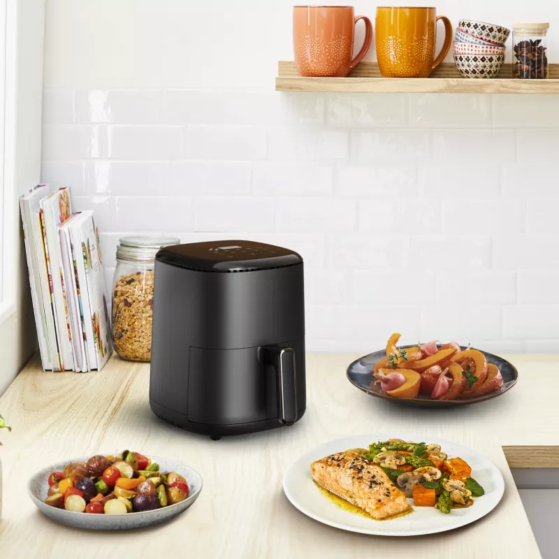 Kuumaõhufritüür Tefal Easy Fry EY145810 — 3 L mahutavus, 1300 W, puutetundlik juhtimine, LCD-ekraan, must