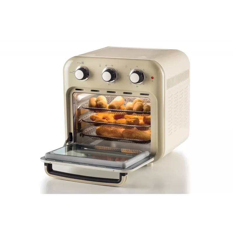 Ariete 4632 õhufritüür ja ahi Vintage, 1400W, 2in1, mahutavus 16L, tarvikud kaasas, taimer 60 minutit, topeltklaas, beež