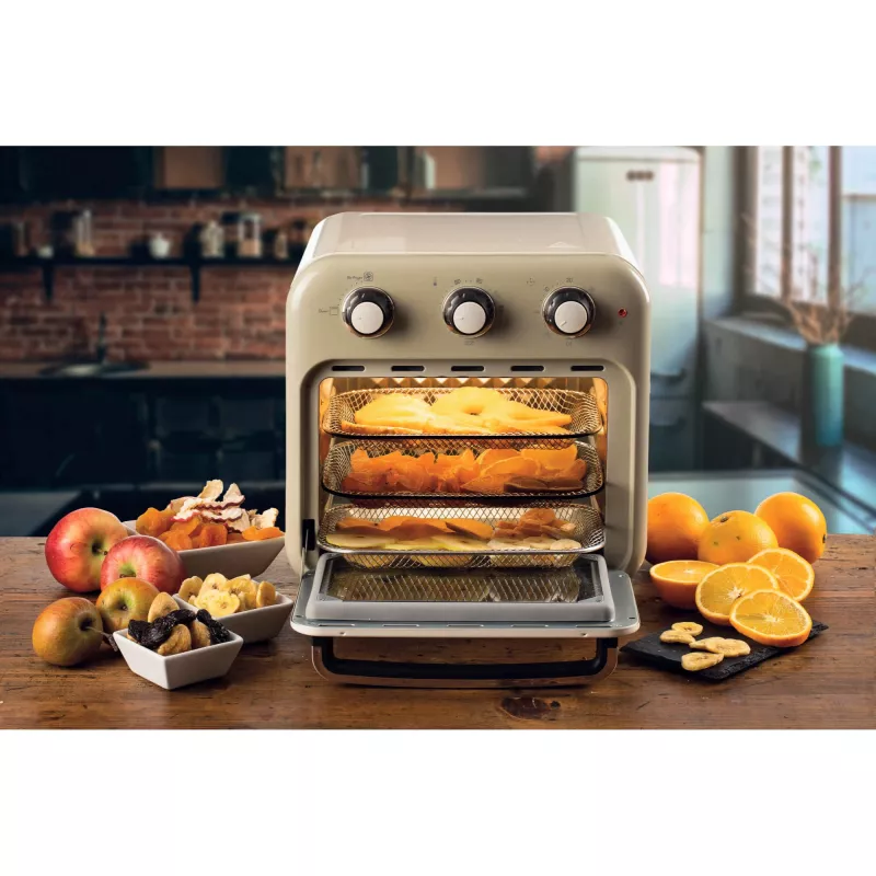 Ariete 4632 õhufritüür ja ahi Vintage, 1400W, 2in1, mahutavus 16L, tarvikud kaasas, taimer 60 minutit, topeltklaas, beež