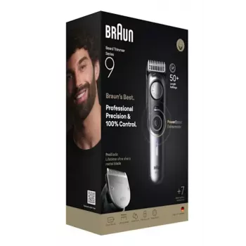 Braun BeardTrimmer 9 BT9520 habemetrimmer Aku 52 2 cm Märg ja kuiv Must, Hall