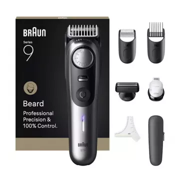 Braun BeardTrimmer 9 BT9520 habemetrimmer Aku 52 2 cm Märg ja kuiv Must, Hall