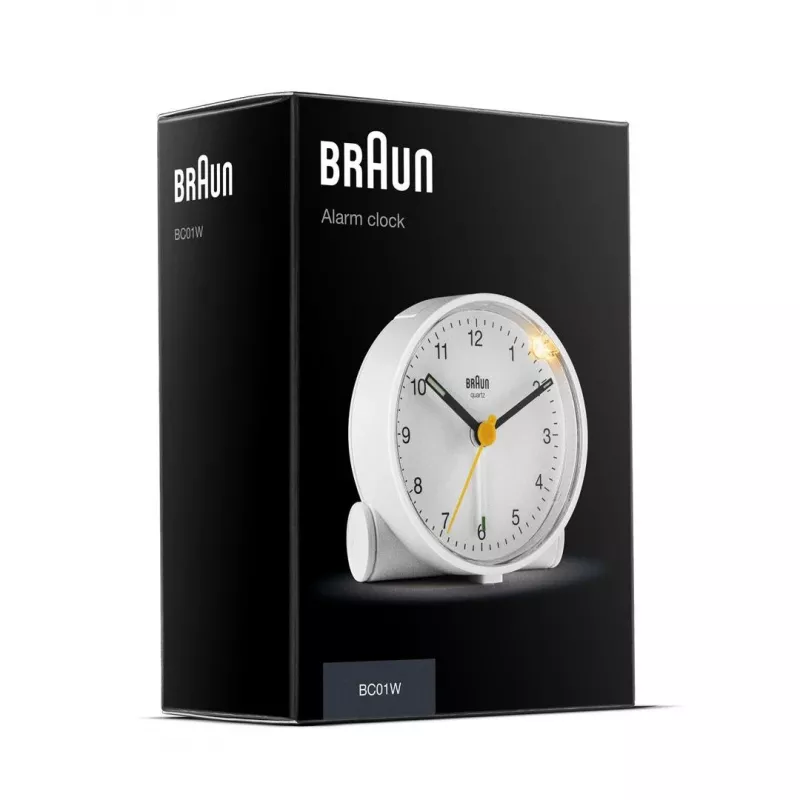 Braun BC01W kvarts äratuskell Valge