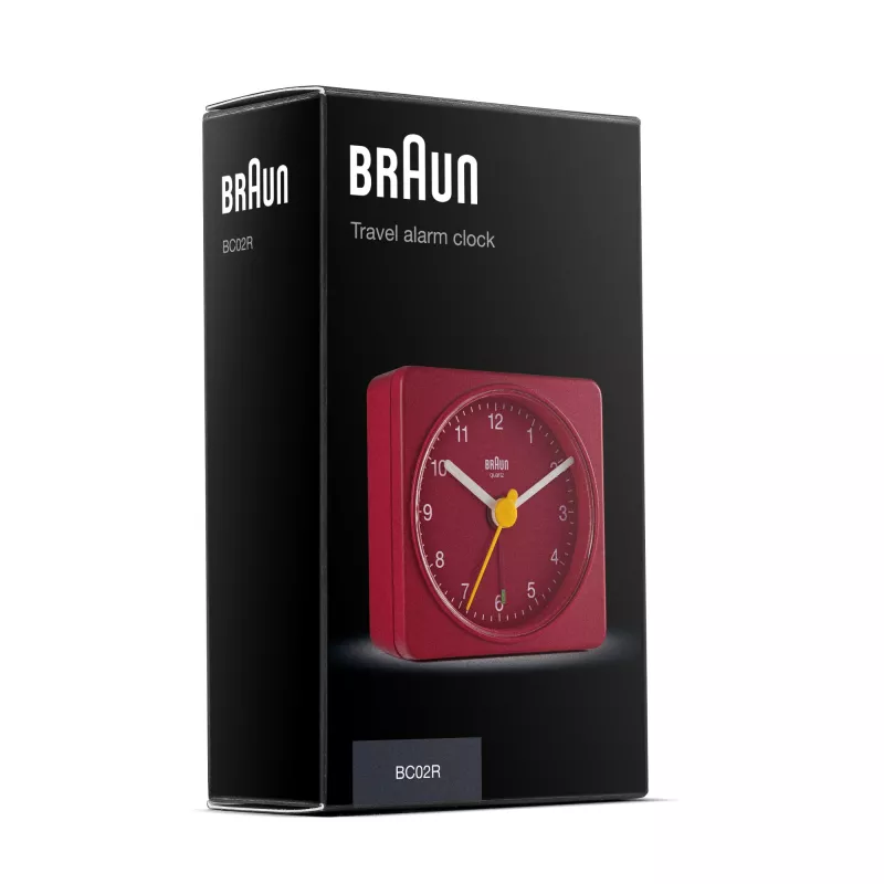Braun BC02R äratuskell Kvartsäratuskell Punane