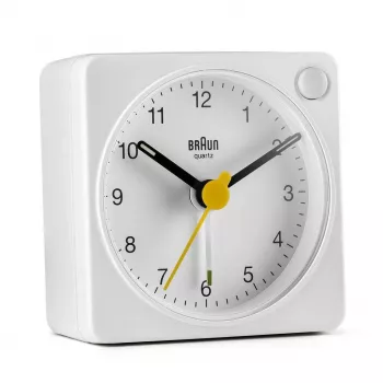 Braun BC02XW kvartskell äratuskellaga Valge