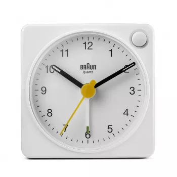 Braun BC02XW kvartskell äratuskellaga Valge