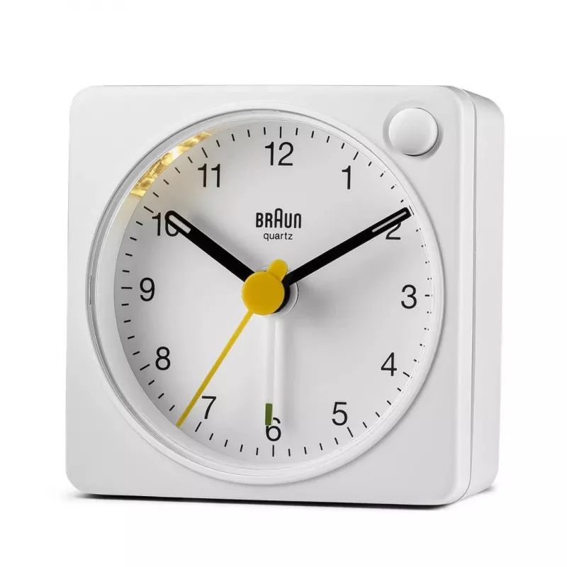Braun BC02XW kvartskell äratuskellaga Valge