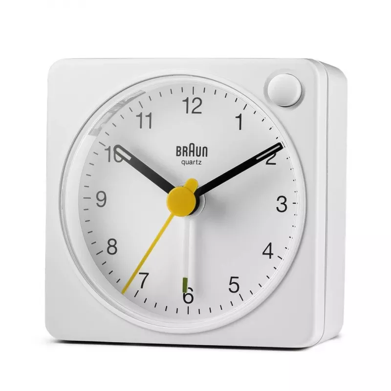 Braun BC02XW kvartskell äratuskellaga Valge