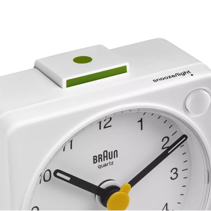 Braun BC02XW kvartskell äratuskellaga Valge