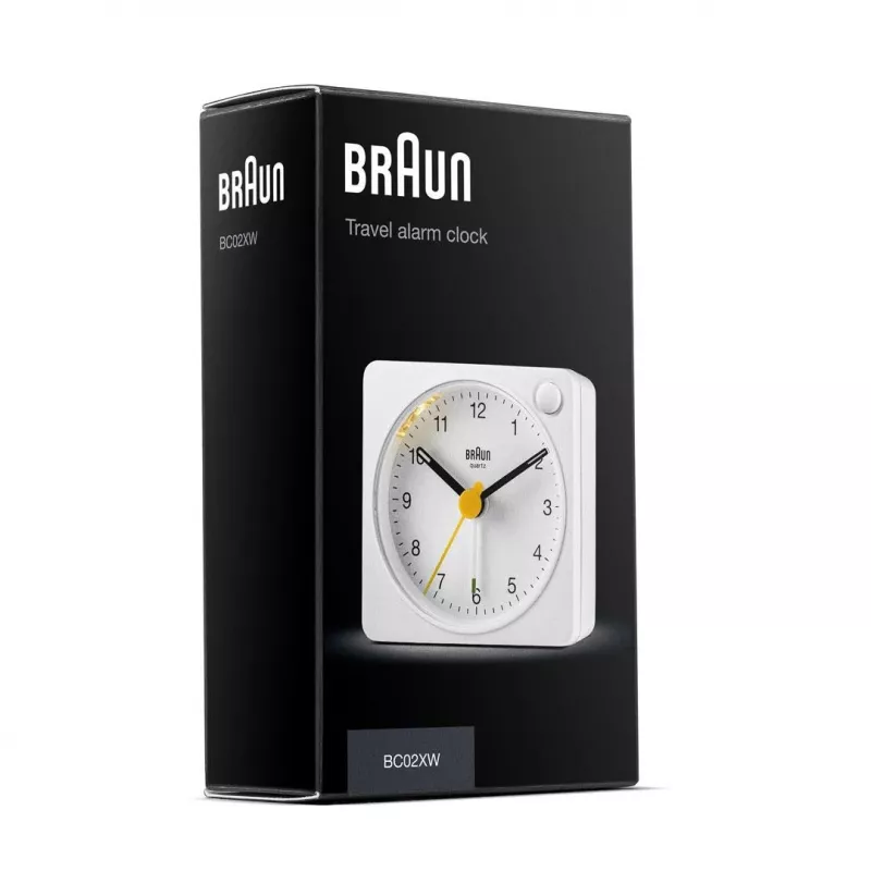 Braun BC02XW kvartskell äratuskellaga Valge