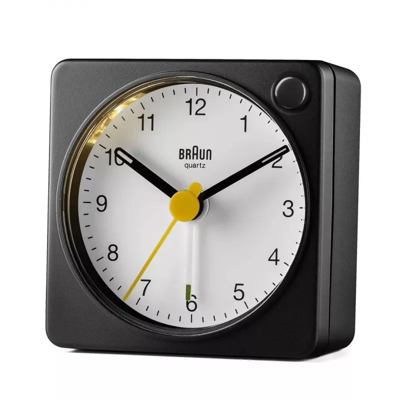 Braun BC02XBW kvarts äratuskell Must, Valge
