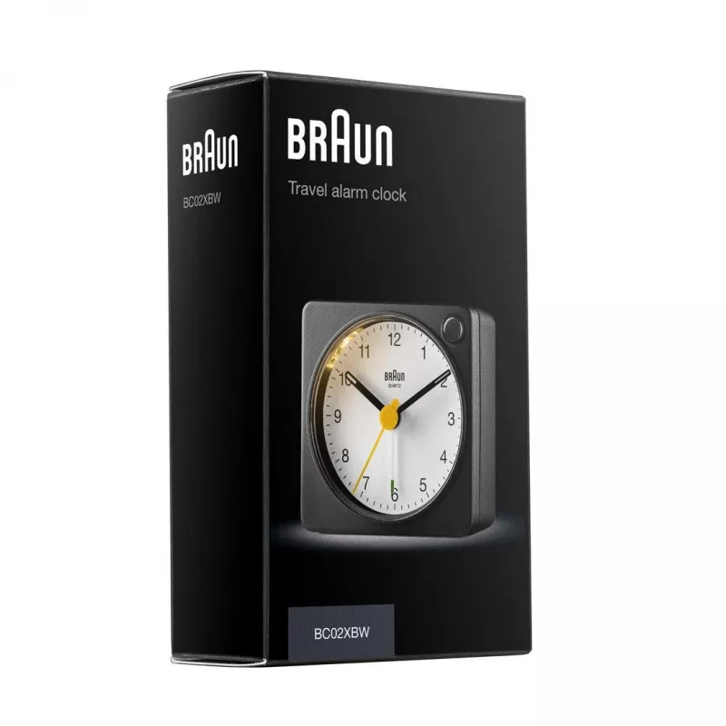 Braun BC02XBW kvarts äratuskell Must, Valge