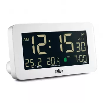 Digital alarm clock Braun BC10 Valge LCD Backlight
