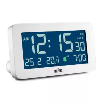 Digital alarm clock Braun BC10 Valge LCD Backlight